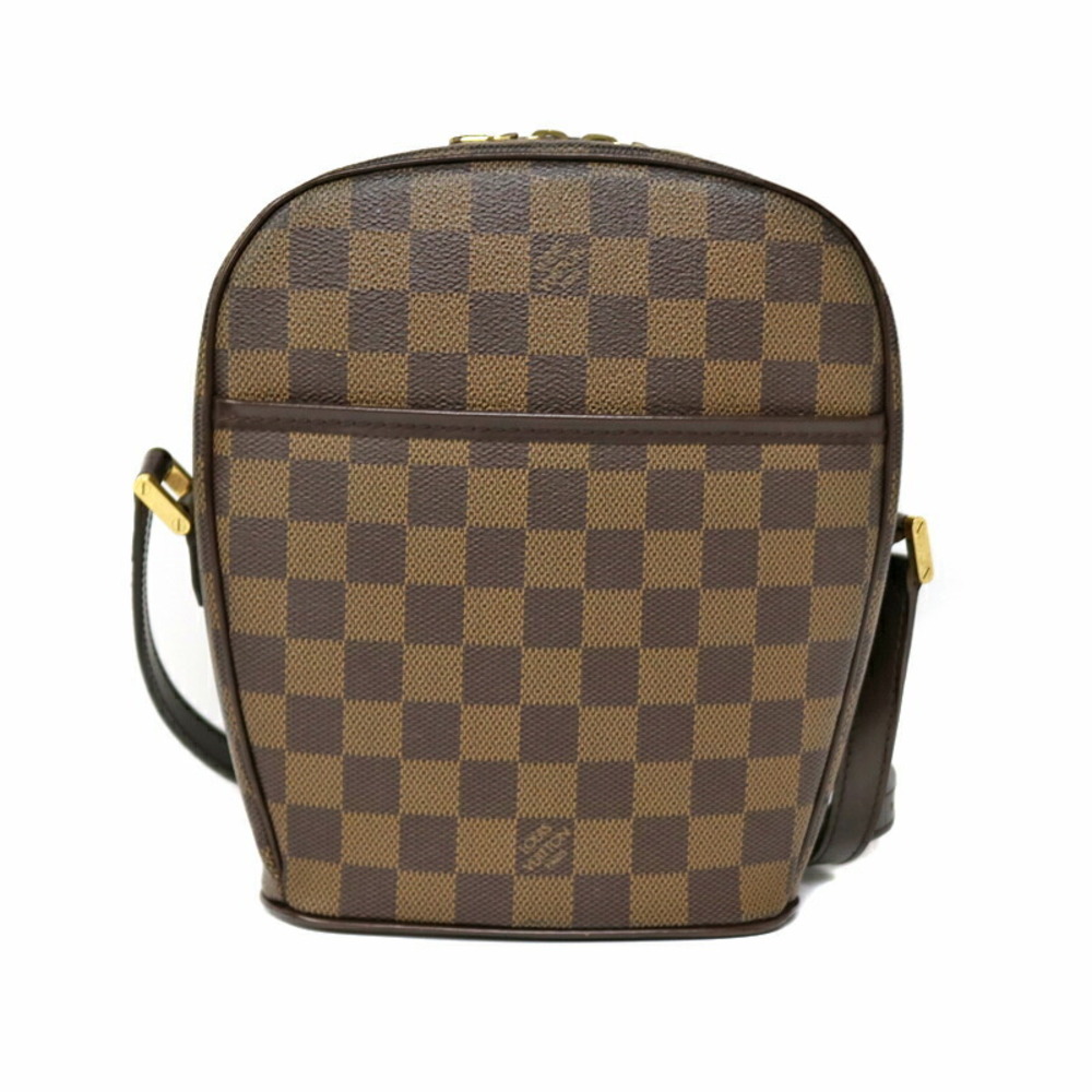 LOUIS VUITTON Ipanema Damier Canvas Ebene Brown Bag Shoulder